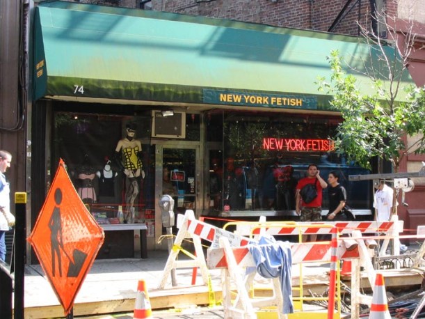 OK, not the visual I was looking for, but this is from Christopher Street and depending on your definition of a party...the work zone might keep you away!