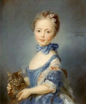 Girl with a Kitten, Jean-Baptiste Perronneau