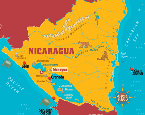 nicaragua map