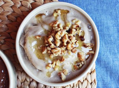 sugared nuts and cream